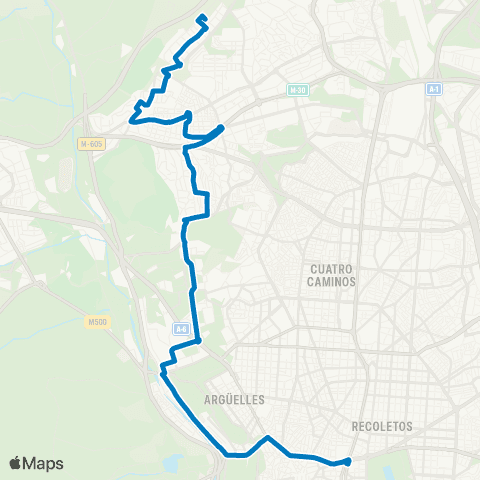 EMT Plaza de Cibeles - Pitis map