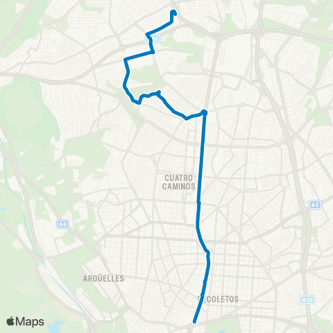 EMT Plaza de Cibeles - Barrio de la Paz map