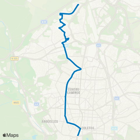 EMT Plaza de Cibeles - Montecarmelo map