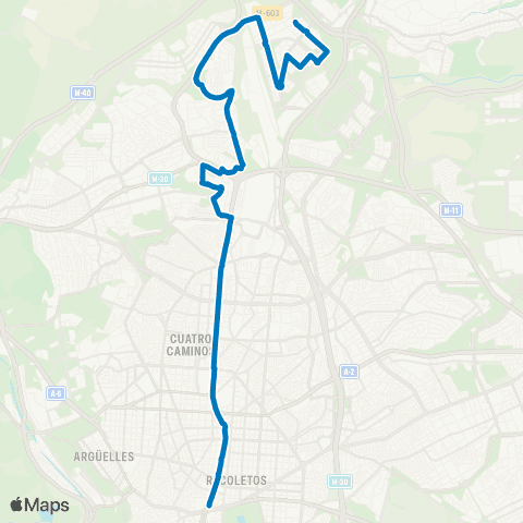 EMT Plaza de Cibeles - las Tablas map