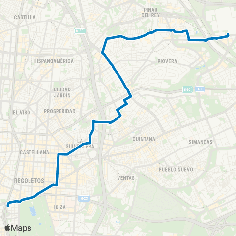 EMT Plaza de Cibeles - Feria de Madrid map