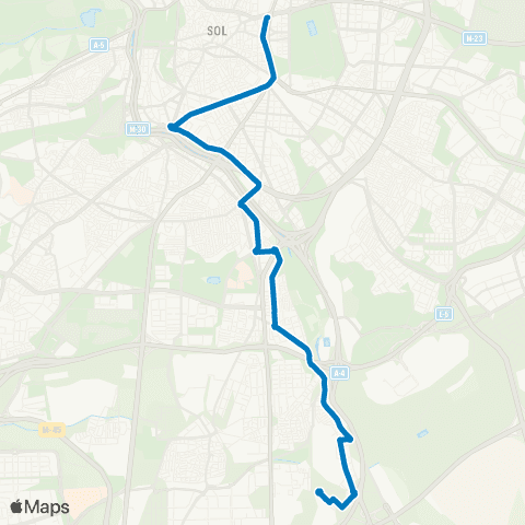 EMT Plaza de Cibeles - Butarque map