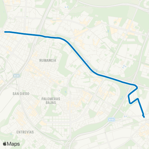 EMT Plaza del Conde de Casal - Sierra de Guadalupe map