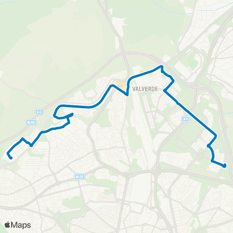 EMT Arroyo del Fresno - Sanchinarro map
