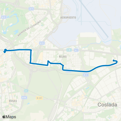 EMT Canillejas - Rejas map