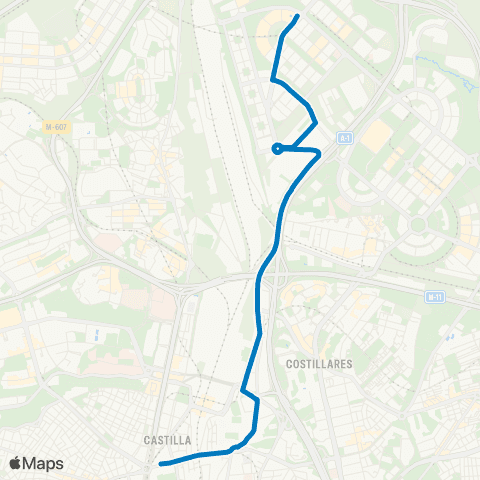 EMT Plaza Castilla - las Tablas map