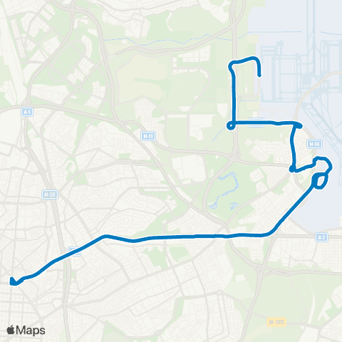 EMT Avenida de America - Aeropuerto map