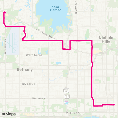 EMBARK N Penn / NW 63rd map