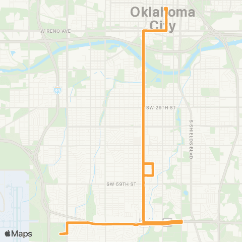 EMBARK S Western / OCCC map