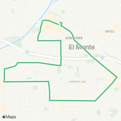 El Monte Transit Green map