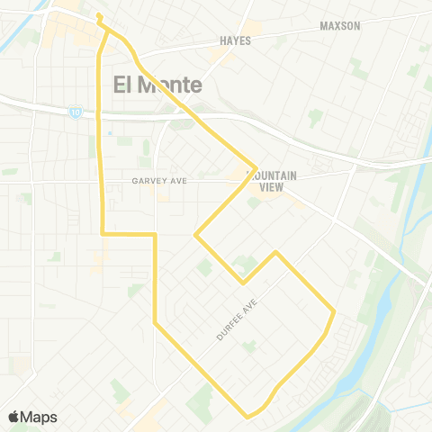 El Monte Transit Yellow map