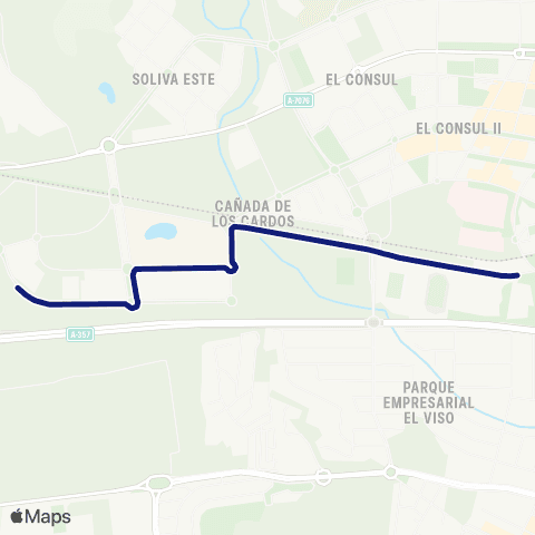 EMT UMA - Ampliación Campus map