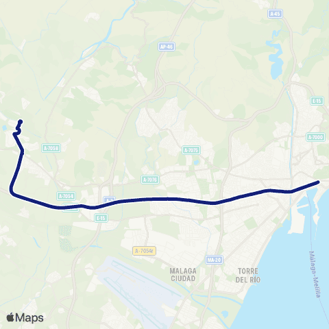 EMT Paseo del Parque - PTA map