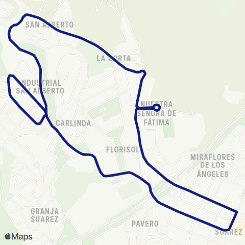 EMT CIRCULAR 6 - La Milagrosa map
