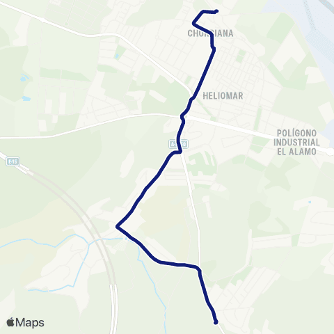 EMT CIRCULAR 8 - Churriana map