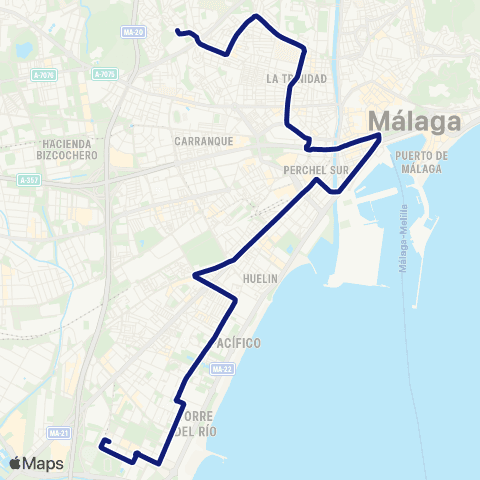 EMT Parque Litoral - Alameda Principal - Carlinda map