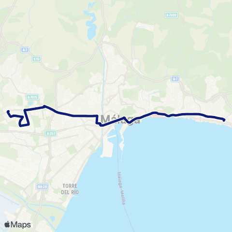 EMT El Palo - Colonia Santa Inés - Clínico map