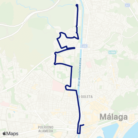 EMT Alameda Principal - Las Virreinas - La Palma map