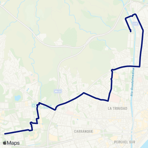 EMT Ciudad Jardín - Teatinos map