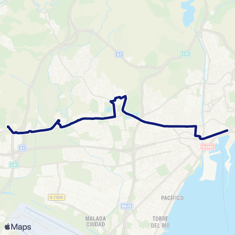 EMT Paseo del Parque - El Consul - Parque Cementerio map
