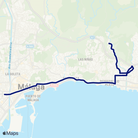 EMT Av. Andalucía - Pedregalejo map