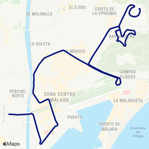 EMT Av. Andalucía - Conde Ureña map