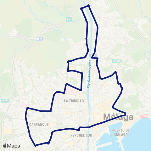 EMT Plaza de la Marina - Circular map