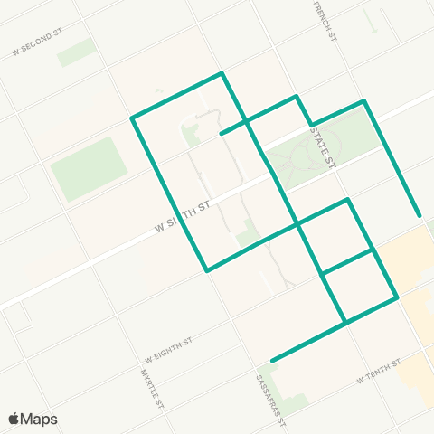 The 'e' Gannon Shuttle map