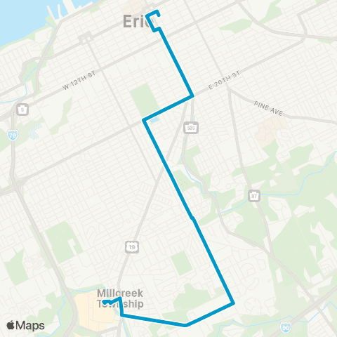 The 'e' Glenwood map