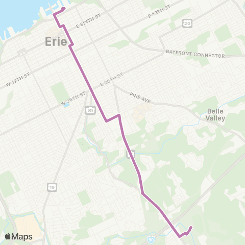 The 'e' State Street map