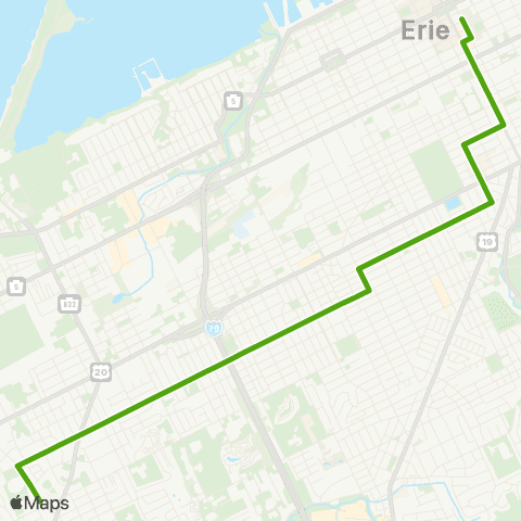 The 'e' Erie Heights map