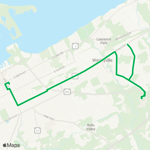 The 'e' Wesleyville map