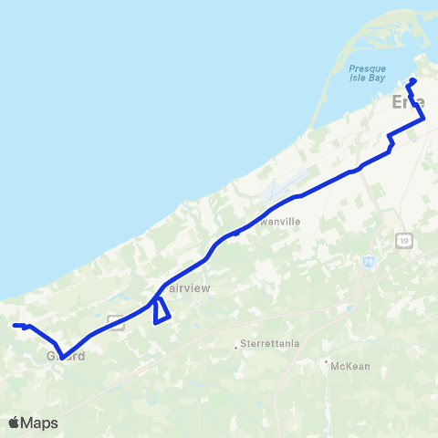 The 'e' Fairview map