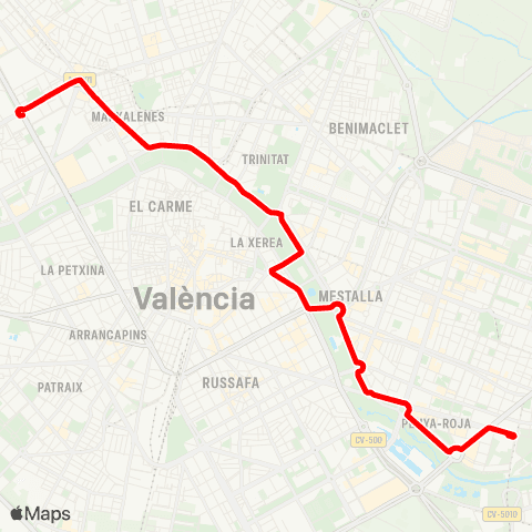 EMT Campanar - Av. França map