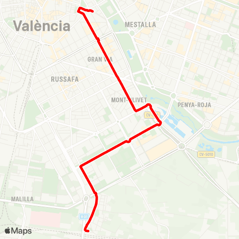 EMT La Fonteta / C.Arts I Ciencies - Porta de la Mar map