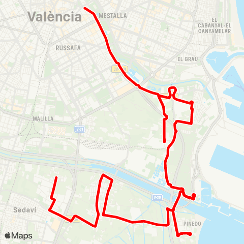 EMT Porta de la Mar - Forn D'Alcedo map