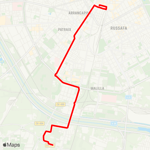 EMT Estació del Nord - la Torre / Sociópolis map