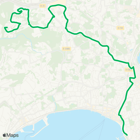 Envibus Port Gallice - Juan-les-Pins - Chapelle des Combes - ZAC des Terriers - Apollinaire Desnos map