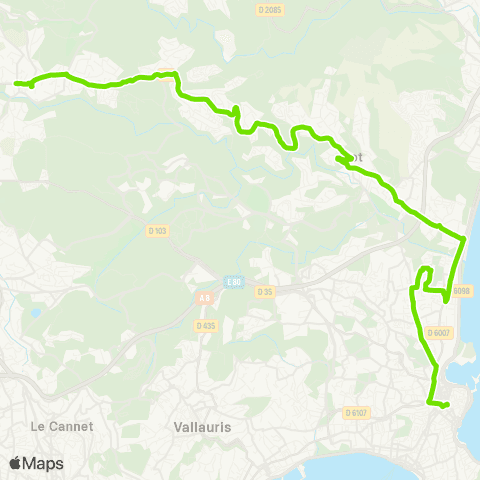 Envibus Pl. Guynemer (Antibes) - Biot Village - Valbonne Village / GR Valbonne Sophia Antipolis map