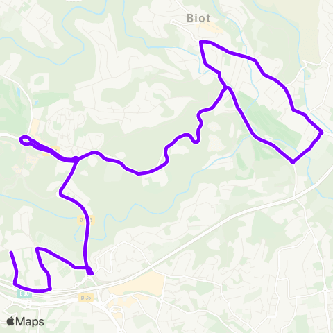 Envibus ZI des 3 Moulins - St Philippe - Biot 3000 - ZI des 3 Moulins map