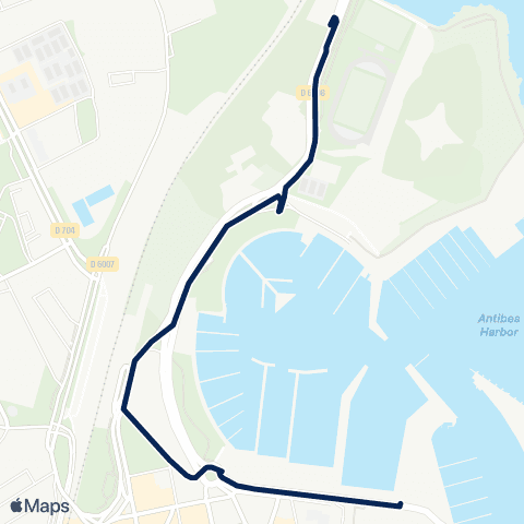 Envibus Navette du Fort Carré map