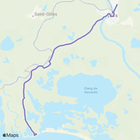 Envia Stes Marie de la Mer - Les Massoucles <> Arles - Gare SNCF map