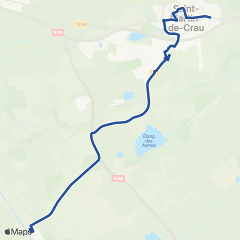 Envia Mas-Thibert ↔︎ St Martin de Crau Gare SNCF map