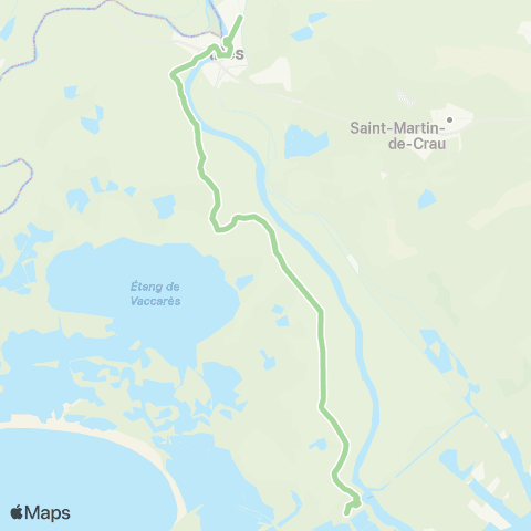 Envia Salin de Giraud Camargue <> Arles Gare SNCF map