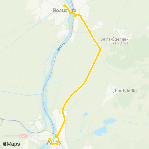 Envia Arles Gare SNCF <> Tarascon Gare SNCF map