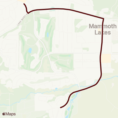 Eastern Sierra Transit Late Night Trolley map