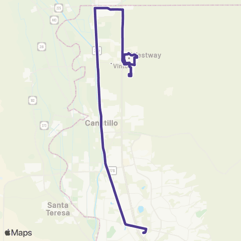 ETA WTC - Anthony / Canutillo map