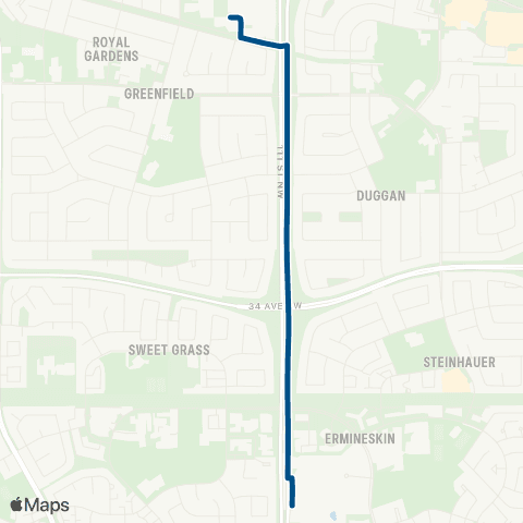 ETS Harry Ainlay - Louis St. Laurent - Century Pk map
