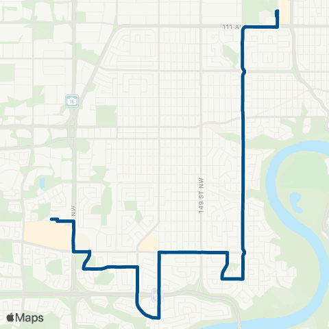 ETS West Edmonton Mall - Westmount map