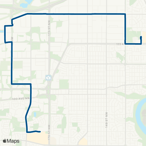 ETS West Edmonton Mall - Westmount map